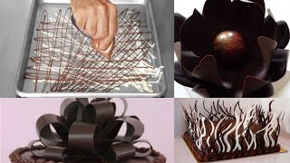 افكار لذيذه للعب بالشوكولاته وتزيين التورت decorating with chocolate and cakes