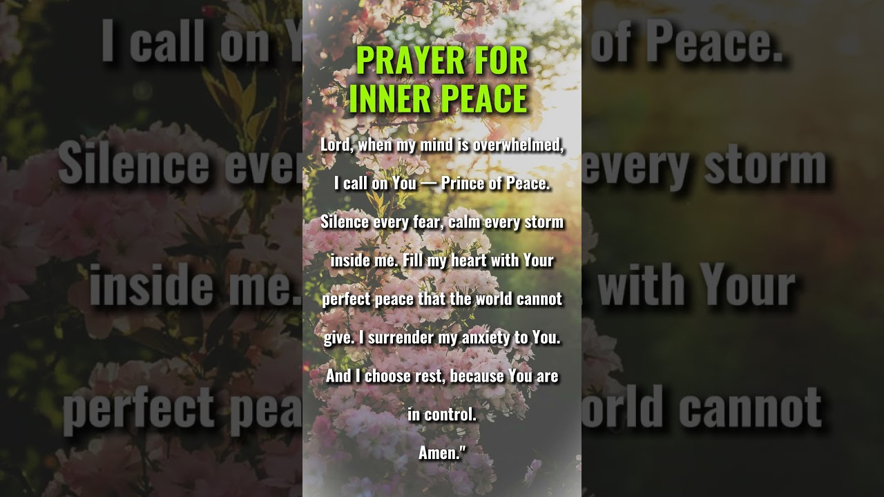 Prayer for Inner Peace 🕊️ | Let God Calm Your Mind 🙏