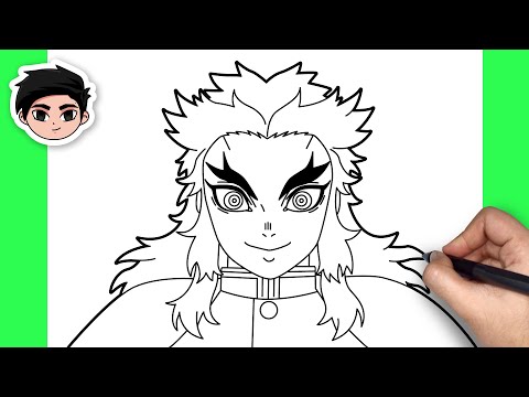 COMO DESENHAR o KYOJURO RENGOKU de DEMON SLAYER passo a passo 