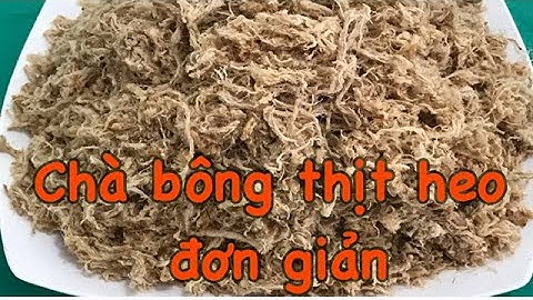 Cách làm chà bông thịt heo đơn giản. Thành Thi Vlog.