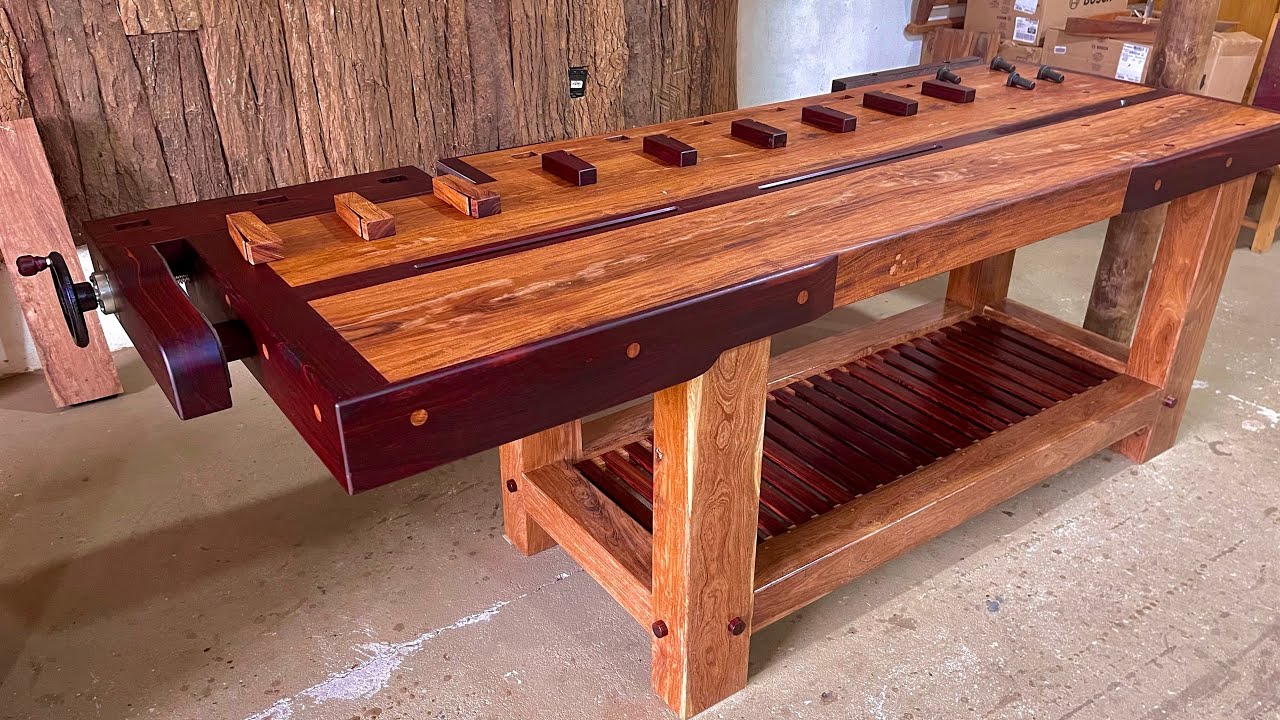 Brutal e Espetacular Bancada de Marceneiro Profissional 7 - Traditional  Woodworking Bench - YouTube