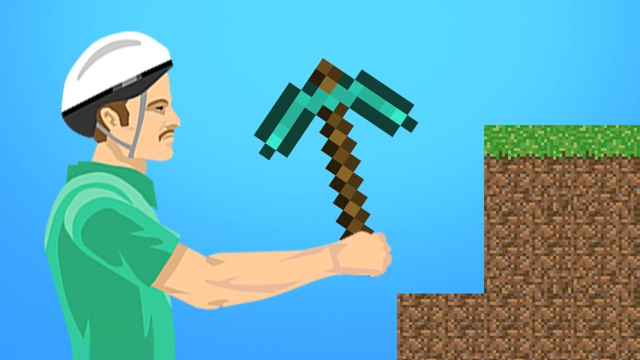MINECRAFT IN HAPPY WHEELS!