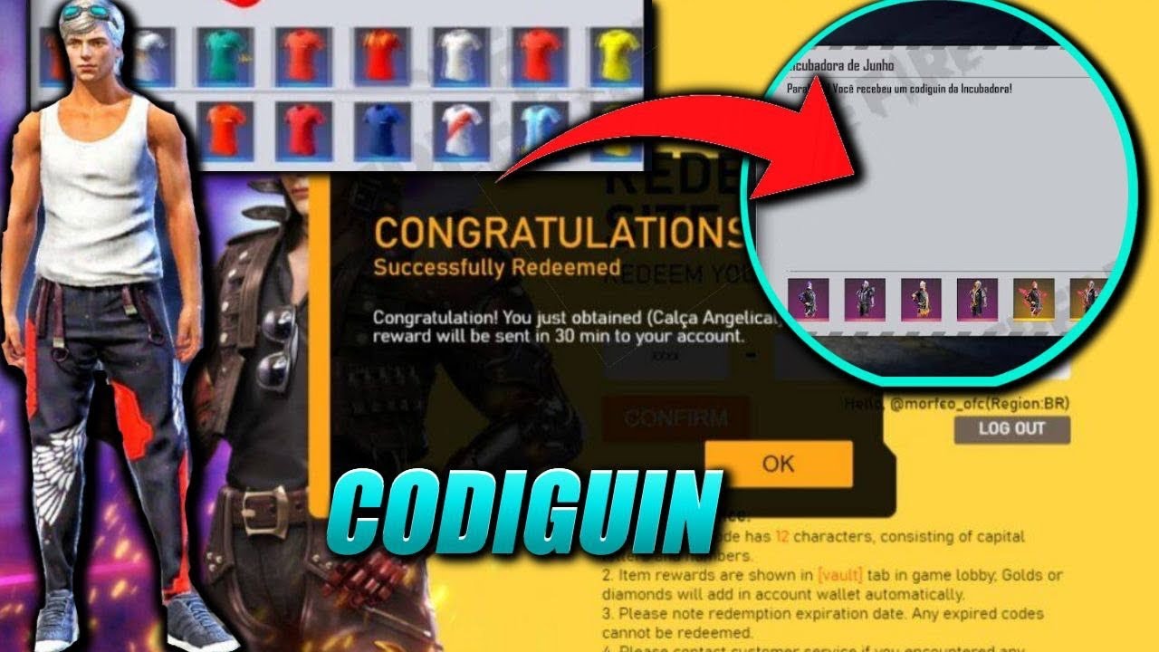 CODIGUIN FF: novo código Free Fire infinito e universal da CBF que