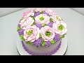 Торт Букет с Эустомами(крем БЗК). /Cake Bouquet with Eustoms(protein custard).