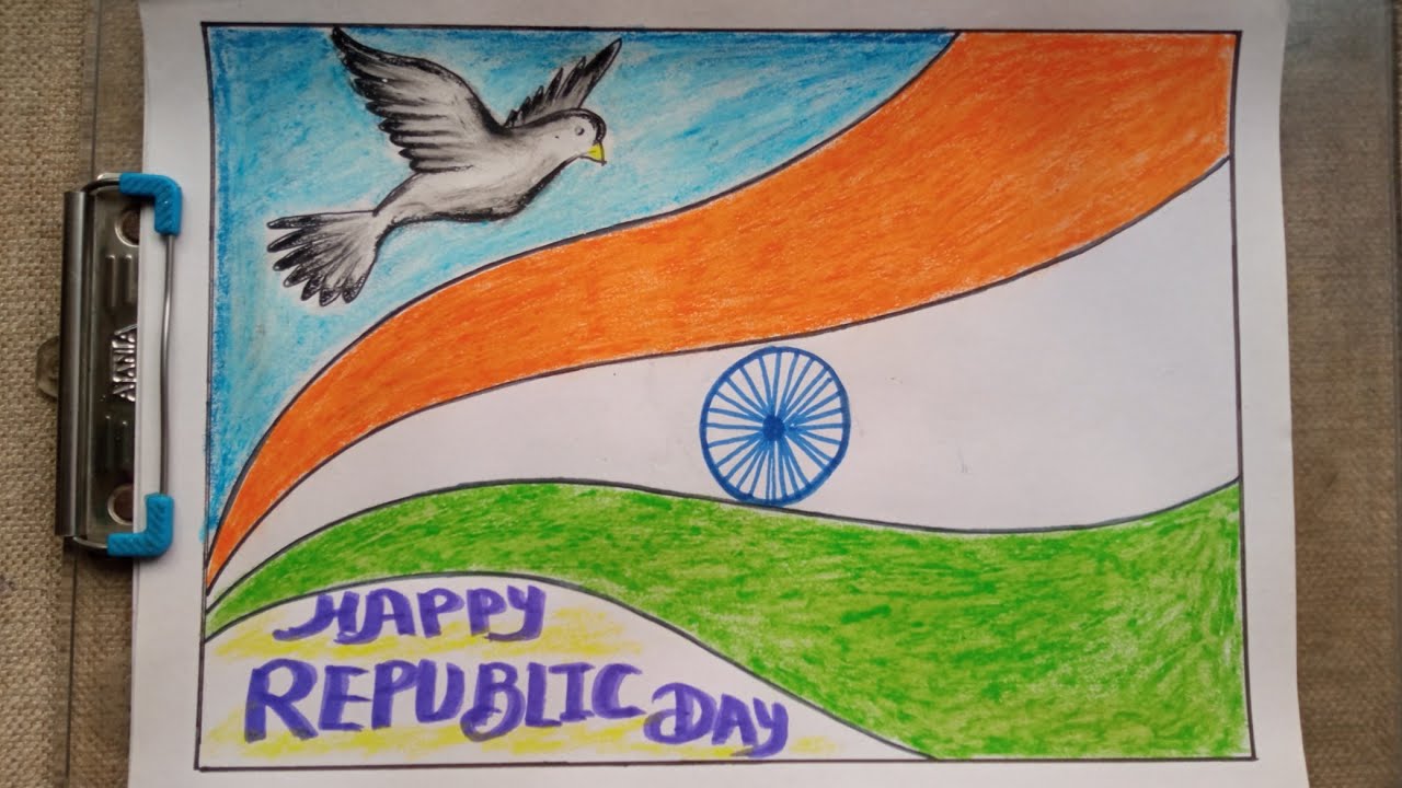 Republic Day Drawing Easy | Republic Day Poster Drawing | Republic ...
