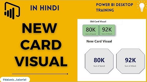 New Card Visual in Power BI (In Hindi)  #datavisualization