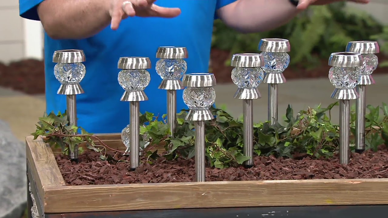 Solithia Set Of 8 Solar Mandala Pathway Or Tabletop Lights On Qvc Solithia Set Of 8 Solar Mandala Pathway