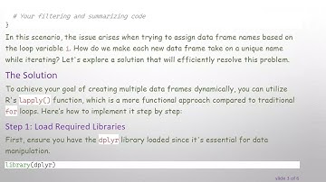 Mastering R: How to Create Data Frames Dynamically with a for Loop