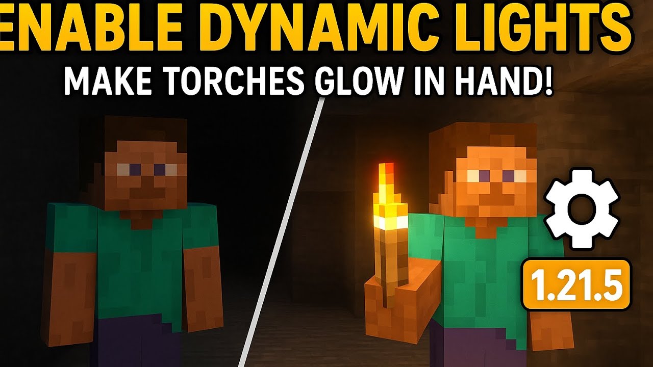 How To Make Torch Glow in hand in Minecraft Java Edition | TLauncher ...