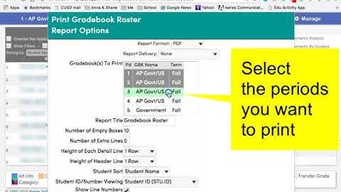 Aeries Gradebook Print Roster