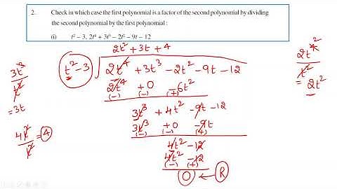 AP & TS Class 10- Maths Chapter 3 - Polynomials Exercise 3.4 solutions Q-2
