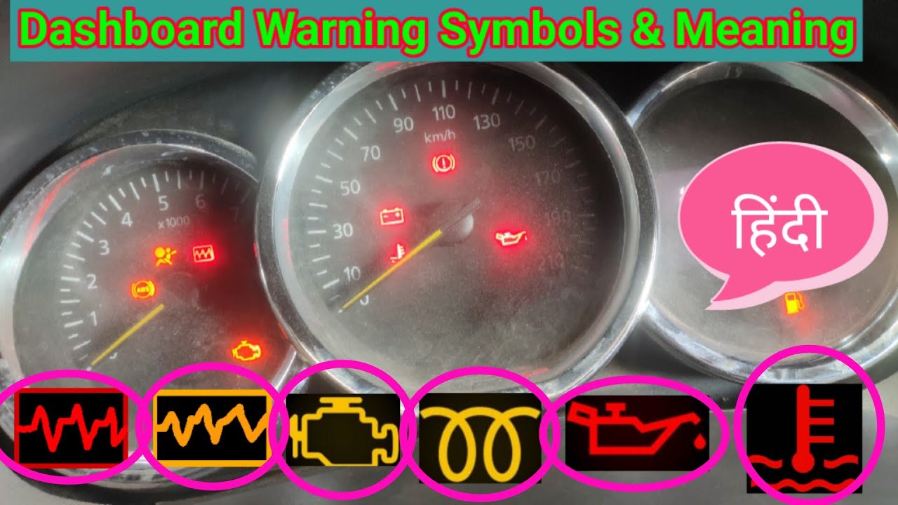 leje spole tyktflydende Renault Duster Dashboard Warning Symbols Meaning || Hindi || - YouTube