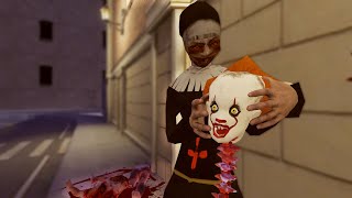 Evil Nun killed Pennywise the Clown with Black Magic funny animation part 249