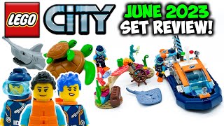 Exclusive LEGO Sea Creatures! | LEGO City Explorer Diving Boat Review! Set 60377