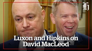 Christopher Luxon and Chris Hipkins on New Plymouth MP David MacLeod | nzherald.co.nz