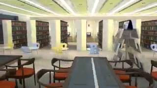 3D Walk-through animation of a Library - 123Dview.com