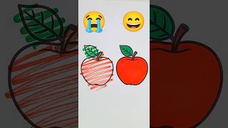 🍎😭❌😄✅ Which one is the best coloring #youtubeshorts #artandcraft #ytshorts #shorts #shortvideo