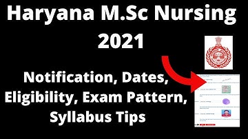 Haryana M.Sc Nursing 2021:Admission Application Form, Important Date, Eligibility, Pattern, Syllabus