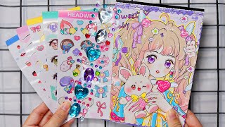 [ToyASMR] Makeup Sweet Girl 04 👸🏼✨ Sticker makeup 👄💄#asmr #paperplay