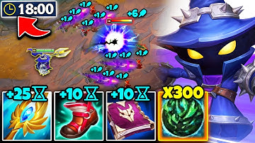 I BROKE THE STACK RECORD ON VEIGAR! (300 PASSIVE STACKS AT 18 MINUTES)