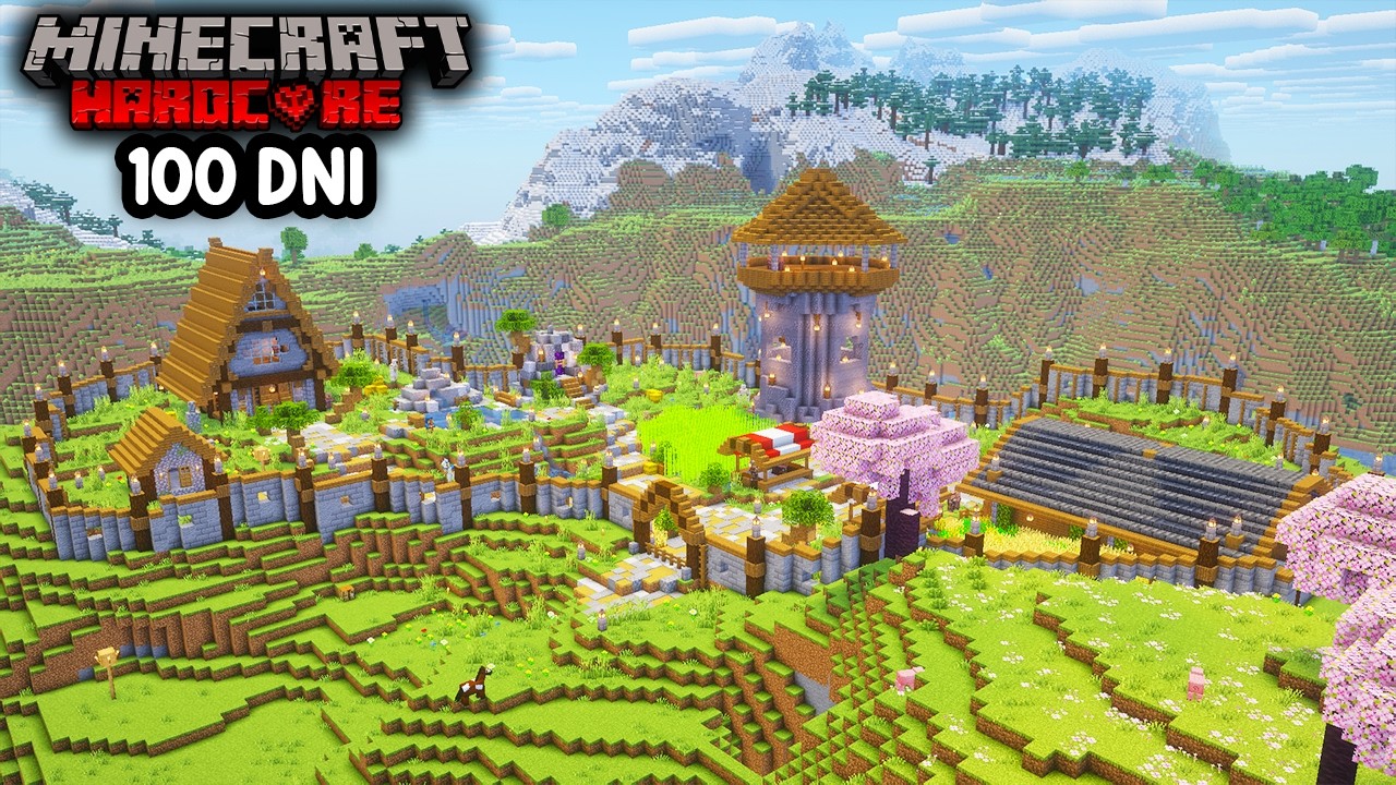 Przeżyłem 100 dni na PRZEBUDOWE wioski na PLAINS w Minecraft Hardcore