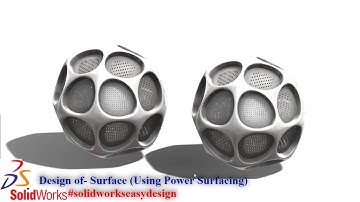 Solidworks Tutorial # 183 How to Design a Surface||Using Power Surfacing in Solidworks SW Easy Desig