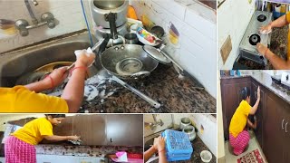 50 Minutes Daily Morning Kitchen Cleaning Routine Indian Vlogger
