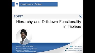 Hierarchy and Drilldown Functionality in Tableau