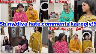 Muqadus ky Haircut pr hate comments ka Jawab-Baji ku Naraz?Baji Ki dawat ki🥰-Challenge ki shooting