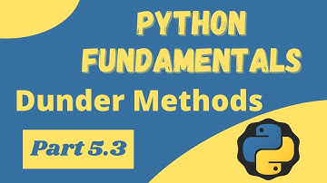 Python Dunder (Magic) Methods - Python Fundamentals 5.3