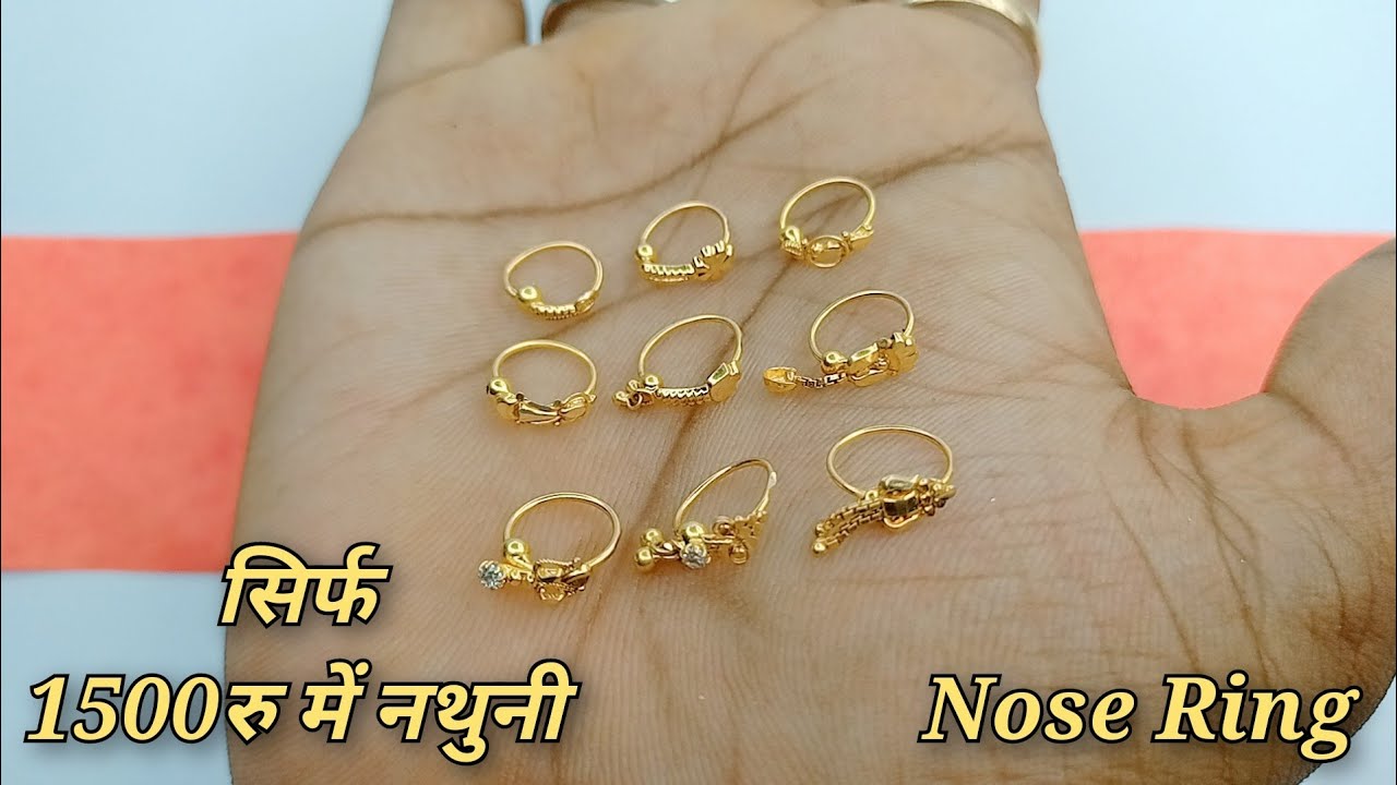 Gold Plated Crystal Nose Hoop Indian Nath Pierced Jewelry Wedding Nose Ring  | eBay