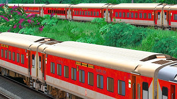 TWO LHB TRAINS PARALLEL ARRIVING | BUMPY RAILROAD | Indian Train Simulator | Railworks | NTG GAMING