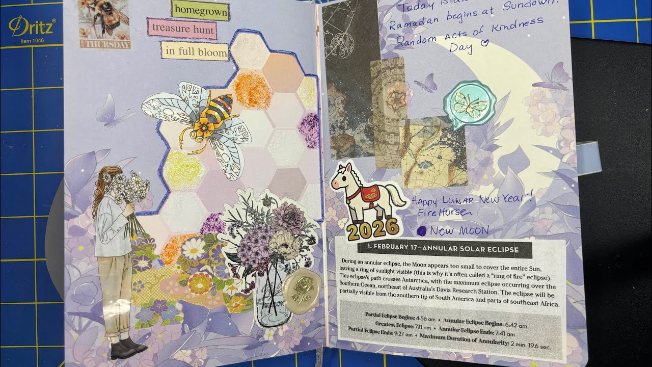 #Lunarilluminations with @JunkJournalMagicwithKelcyJones and @GwenTheTrashWitch Feb New Moon 