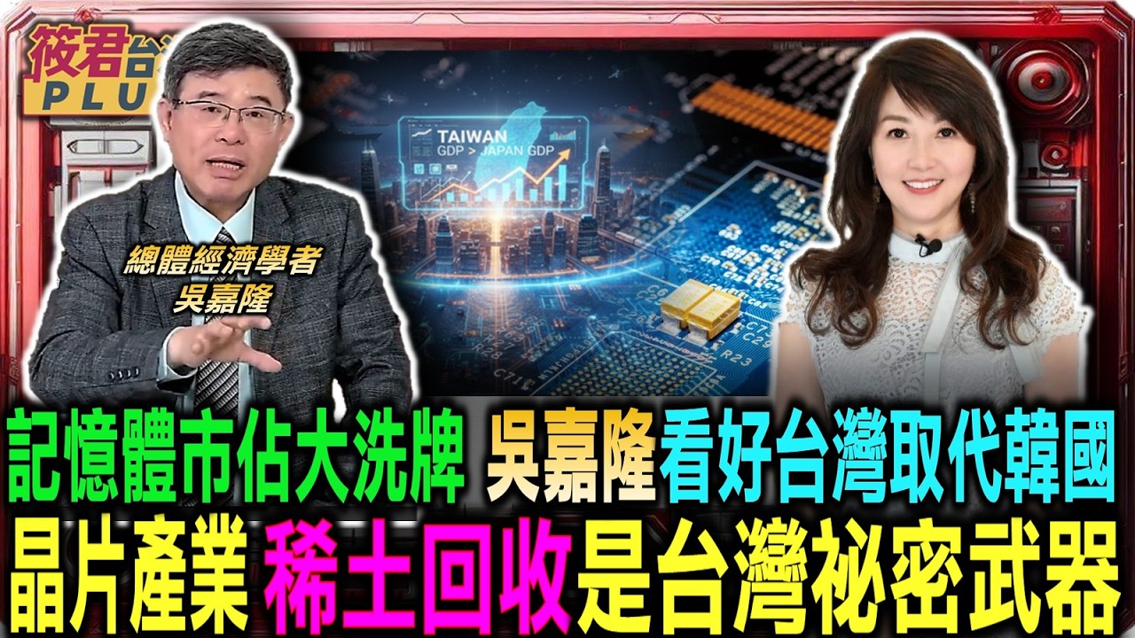 記憶體全球市佔大洗牌 吳嘉隆看好台灣取代韓國地位/確保晶片產業供應無虞 吳嘉隆：稀土回收是台灣祕密武器/國防科技合作引聯想 吳嘉隆：無人機技術移轉台灣機率高｜20260226｜