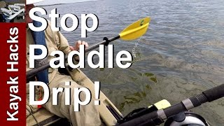 Quick way to make a dripless paddle for a kayak or canoe without needing paddle drip guards or kayak paddle drip stops. This is a 