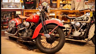 RARE 1937 Harley Knucklehead Starts First Kick Every Time- Billy Lane How To Kickstart Choppers Inc