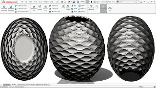Exercise 35: How to model 'Sequence Wave Design' on Oval Vase in Solidworks 2018