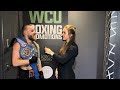 Liam fitz post fight interview with leapfrogcombattv s sophia picton on wcu boxing promotions