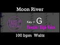 Moon River - with Intro + Lyrics in G (Female) - Jazz Sing-Along