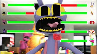 FNAF WITHERED MELODIES vs The Amazing Digital Circus animation with HEALTHBARS With Sound