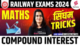 RRB Technician 2024 Maths || Compound Interest || Railway Maths Tricks By Gopika Ma'am