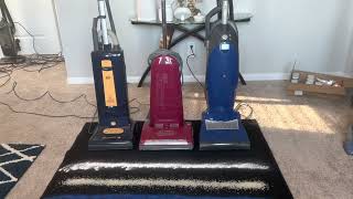 Expensive Vacuum Battle! | Sebo X4 Vs. Riccar 8750 Vs. Miele S7 Pickup test ππ»ππ»