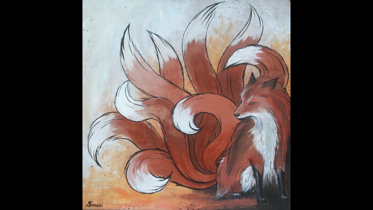 Девятихвостый лис 1938 отзывы. Девятихвостая лиса мифология. Лиса с 6 хвостами. Лисёнок нарисованный с шести хвостами. Рисунок лисы с 6 хвостами.