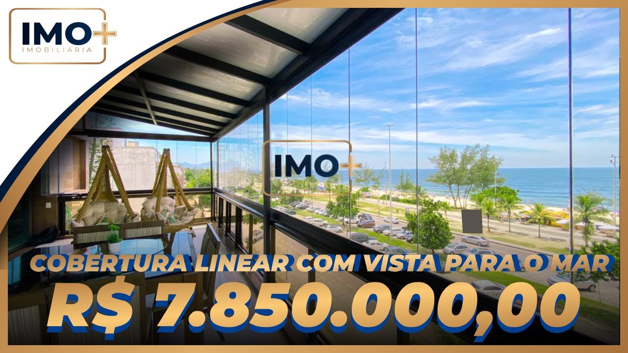 COBERTURA SENSACIONAL NO RECREIO DOS BANDEIRANTES! COM CINEMA E UMA LINDA VISTA PARA O MAR!