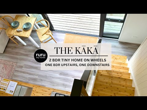 Ruru Tiny Homes: The Kaka - two bedroom tiny home on wheels - One bedroom upstairs & one downstairs