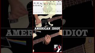 Green Day - American Idiot | Bass Cover (+ Tab)| SHORTS | Dotti Brothers #basscover  #shorts