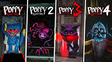 All CHASE SCENES Chapters 1-4 COMPARED - Poppy Playtime [Chapter 4] Showcase