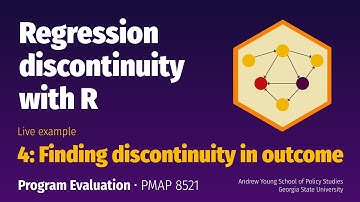 PMAP 8521 • Example: Regression discontinuity with R: 4: Finding discontinuity in outcome