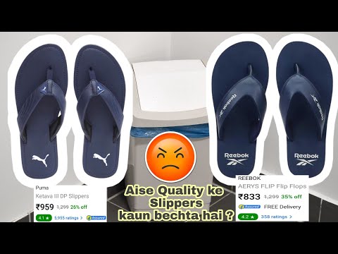 Buy Black Flip Flop & Slippers for Men by Reebok Online | Ajio.com