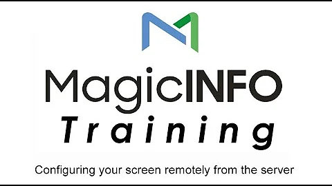 Configuring your screen remotely from the server